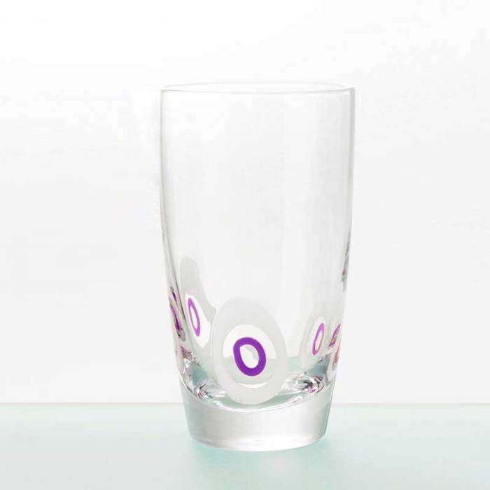 Cryspo Trio Set 6 Temaxion Potiri HIBALL 455ml apo Fusito Gyali 'POUA AMETHYST' 5211250
